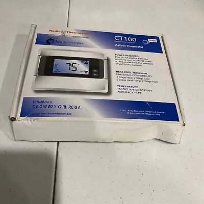 $56.99 • Buy Radio Thermostat CT100 Z-Wave Radio Programmable Thermostat =