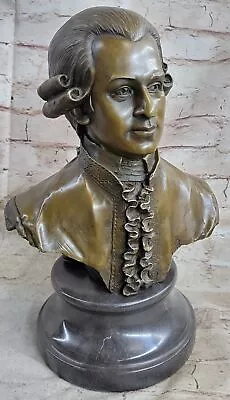 Great Austrian Musician Mozart Handsome Man Bust Bronze Statue Decor Hot Cast • $209.65