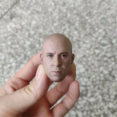 1:6 Male Head Sculpt Vin Diesel Dominic Treto Carved For 12  Action Figure Body • $23.49