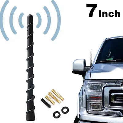 7  Universal Car AM/FM Radio Antenna Mast Signal Spiral Flexible Roof Aerial SUV • $9.99