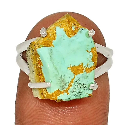 Natural Mexican Turquoise 925 Sterling Silver Ring Jewelry S.8 CR37941 • $12.99