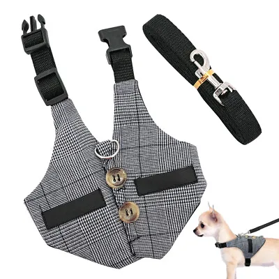 £6.59 • Buy Small Dogs Cats Walking Casual Jacket Harness Vest & Lead Escape Proof Harness 