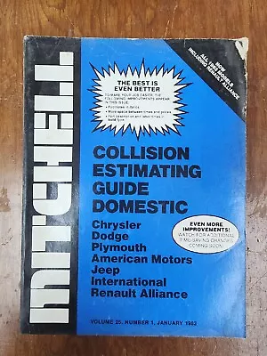 Mitchell Collision Estimating Guide Domestics. January 1983 • $15