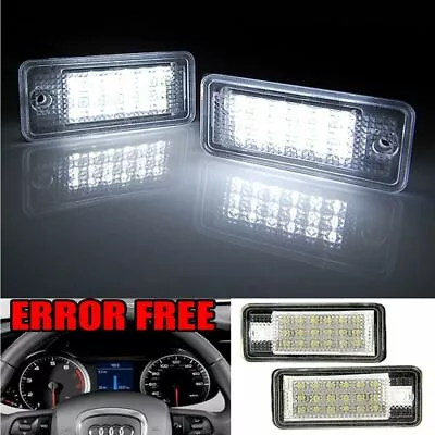 For Audi A3 8P A4 S4 B6 B7 A6 4F A8 8E 4H Q7 LED License Number Plate Light Lamp • $10.52