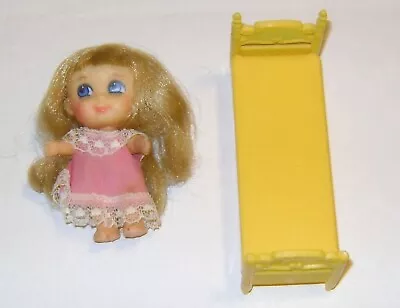 Mattel BEDDY-BYE BIDDLE LIDDLE KIDDLE 1968 Vintage Doll & Bed! FREE Shipping! • $13.49