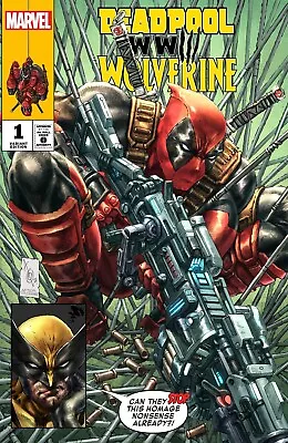 Deadpool Wolverine Wwiii #1 Alan Quah Anti-homage Variant Ltd To 600 W/coa Wk4 • £31.50