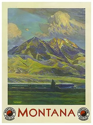 Montana Art Vintage Travel Poster America Print 12x16  Rare Hot New XR200 • $13.99