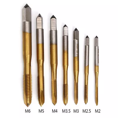 M2/M2.5/M3/M3.5/M4/M5/M6 HSS Metric Straight Flute Thread Screw Tap Plug Tap • $1.57