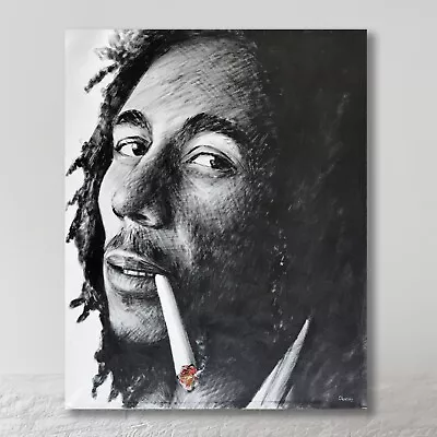 Bob Marley - Large Hand Painted And SIGNED Oil Painting On Canvas 90cm X 100cm • £325