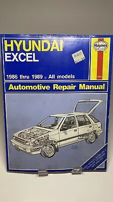 Rare HYUNDAI EXCEL Repair Manual Haynes • $18