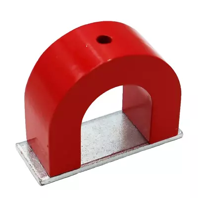® Strong Red Alnico Horseshoe Magnet 40 Lb Capacity Pull Power 12 Oz Tool Magnet • $53.58