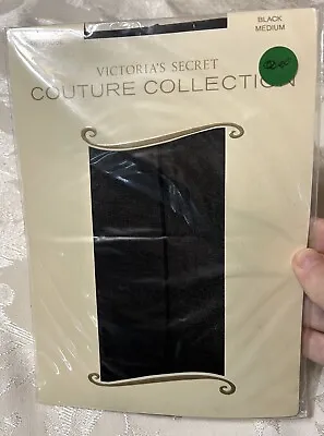 VICTORIA'S SECRET Couture Collection Back Seam Pantyhose Black Medium • $19.95