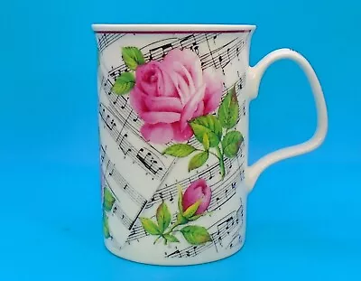 Roy Kirkham Fine Bone China Coffee Cup Mug Harmony Music Notes & Roses • $17.49