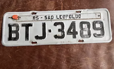 🇧🇷 Brazilian ￼vintage License Plate. Brazil São Leopoldo Brasil Tag BTJ 3489 • $31.75