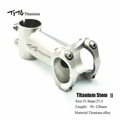 TITO MTB Bicycle Road Bike Stem 5 Degrees 31.8mm 25.4mm Ultralight Gr5 Titanium • $89.09