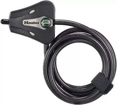 Master Lock Python Cable Adjustable Keyed 6' Long Black 8418D • $14.99