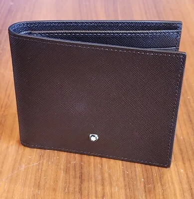 $410 New Montblanc Meisterstuck Classic 6cc Brown Leather Men's Wallet 113216 • $305