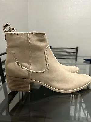 Dolce Vita Size 11 Tan Suede Western Ankle Boot • £26.60