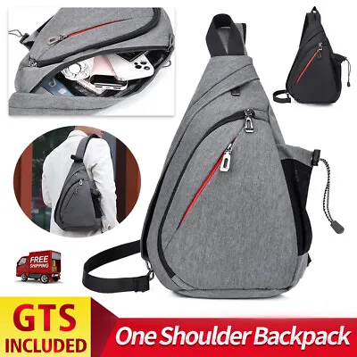 $29.39 • Buy Mens Sling Shoulder Bag Travel Cross Body Bag Waterproof Backpack Chest Pack