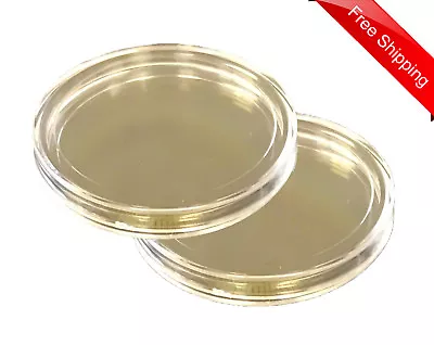 Two XL Large 2  Coin Safe Capsules For 2 Oz Coins / Medal 50.6mm 4.16mm Archival • $11.90