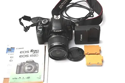 CANON EOS REBELXSi /450D DSLR CAMERA WITH EFS 18-55MM IS ZOOM LENS • $245