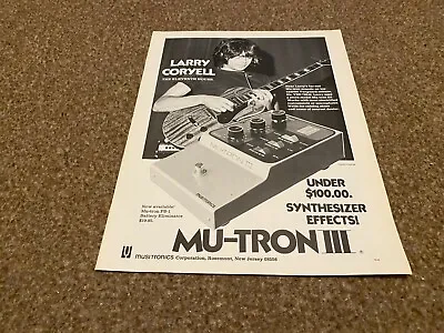 Jbf7 Advert 11x8 Larry Coryell - The Eleventh House - Mu-tron Iii Synthesizer • $11.09