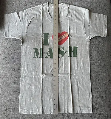 Vintage MASH Shirt Men Grey Medium￼4077th I “Heart” 4077 MASH Short Sleeve Tee • $24