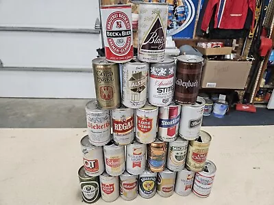 Vintage Lot Of 24 Aluminum Beer Cans  Punched Cans • $25