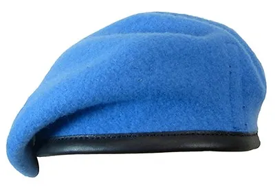 £18.45 • Buy 100% Wool BRITISH BERET - All Sizes UNITED NATIONS Light Blue UN Army Cap Hat
