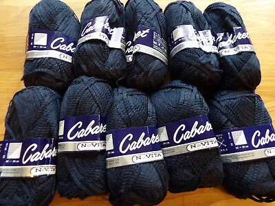 20 X Novita 50g Balls Navy Knitting Ribbon Yarn Tape Flat Wool • £15.99