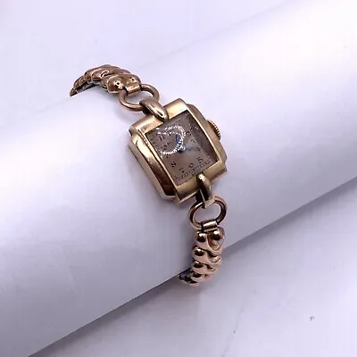 $29.50 • Buy Vintage 14k Rose Gold Filled Bulova Womens Watch Wristwatch Speidel Untested