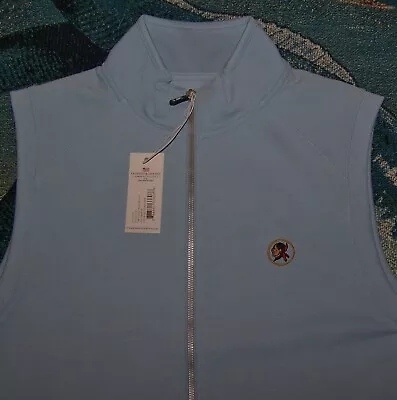 FAIRWAY & GREENE Full Zip Sweater Vest Jacket Shirt SEMINOLE GOLF CLUB Sz M Blue • $124.99