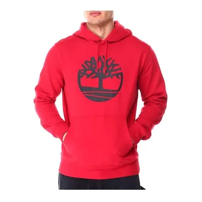 Men's Timberland Scarlet/Black Core Logo Pullover Hoodie • $59.95