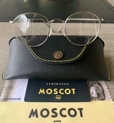 MOSCOT ORIGINALS NYC. ZEV TT Silver Round Eyeglasses. • $215