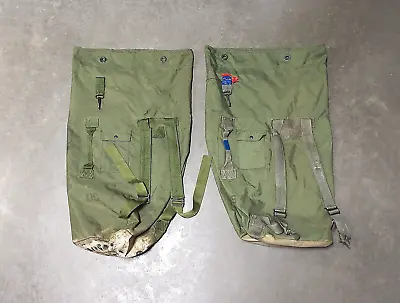 Lot Of 2 US Military Issue OD Green Duffle Duffel Sea PCS Equipment Bags • $4.99