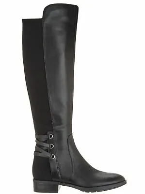 Vince Camuto Wide Calf Leather Tall Shaft Boots Black • $39.99