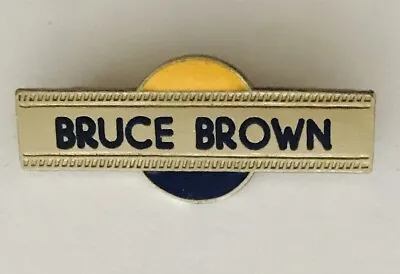 Bruce Brown Bowling Club Name Tag Badge Pin Rare Vintage (H4) • $9.99