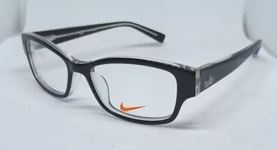 New Authentic Kids Eyeglasses Nike 5527 001 Black On Crystal 46-15-130 • $9.88