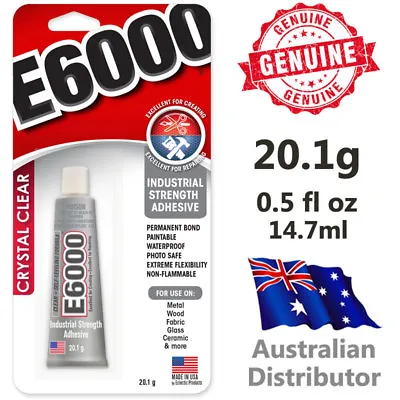 E6000 Industrial Strength Glue Adhesive 20.1g 0.5oz 14.7ml USA Genuine Guarantee • $19.70