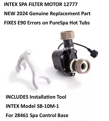 Intex 12777 Spa Filter Motor PureSpa Hot Tub Pump 28461 Fix E90 Error SB-10M-1 • $179