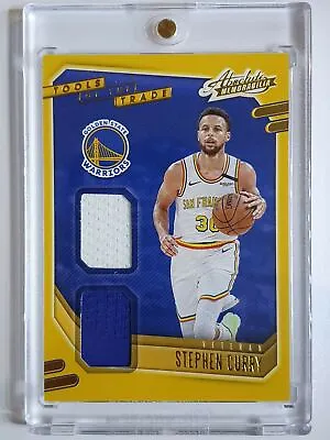 $335 • Buy 2020 Absolute Stephen Curry DUAL PATCH Game Worn Jersey - Ready For Grading