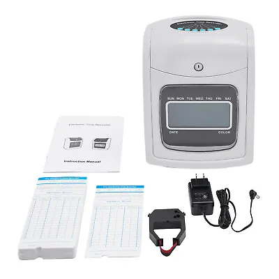 Time Clock Punch Card Employee Attendance Machine LCD Display Check- In Machine • $89