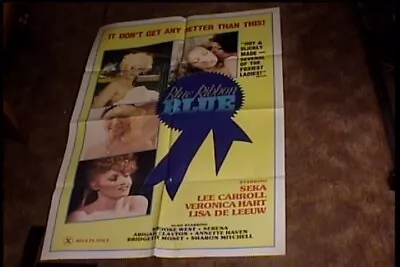 Blue Ribbon Blue Orig 27x41 Movie Poster Sexploitation Seka Veronica Hart • $9.95