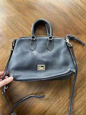 Vintage Dooney & Bourke Black Leather Dillen Satchel • $78