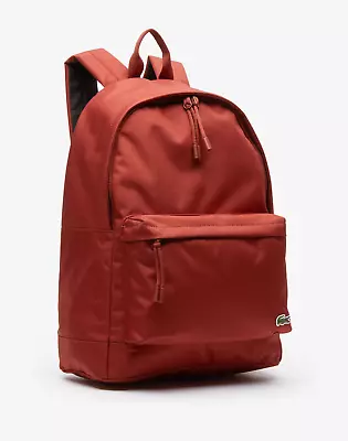 Lacoste Néocroc Canvas Backpack NH2677NE-137 Burnt Henna • £79.75