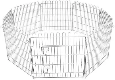 £129.96 • Buy Dog Pet Pen 8 Panel Puppy Rabbit Metal Playpen Run Cage Foldable Fence Enclosure