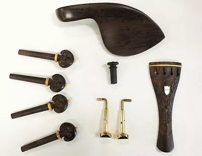 Rosewood Violin Fittings And Parts: Pegs/Tailpiece/Chinrest/Endpin • $69.99