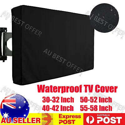 $24.45 • Buy 30-58 Inch Dustproof Waterproof TV Cover Outdoor Flat Television Protector AUS