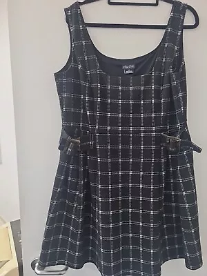 City Chic Xs Check Pattern Pinafore • $50