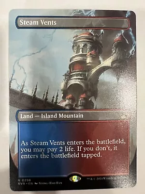 MTG Steam Vents (Borderless) Ravnica Remastered) NM #4 • $8.50